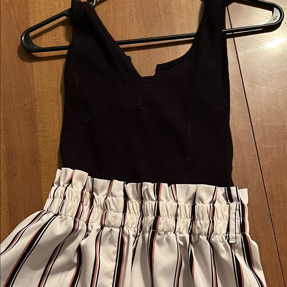 Chic Black and stripped romper